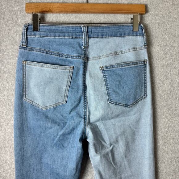 Altar’d State Jeans Women’s 28 Patchwork Flared High Rise Stretch Boho Hippie - Picture 8 of 11